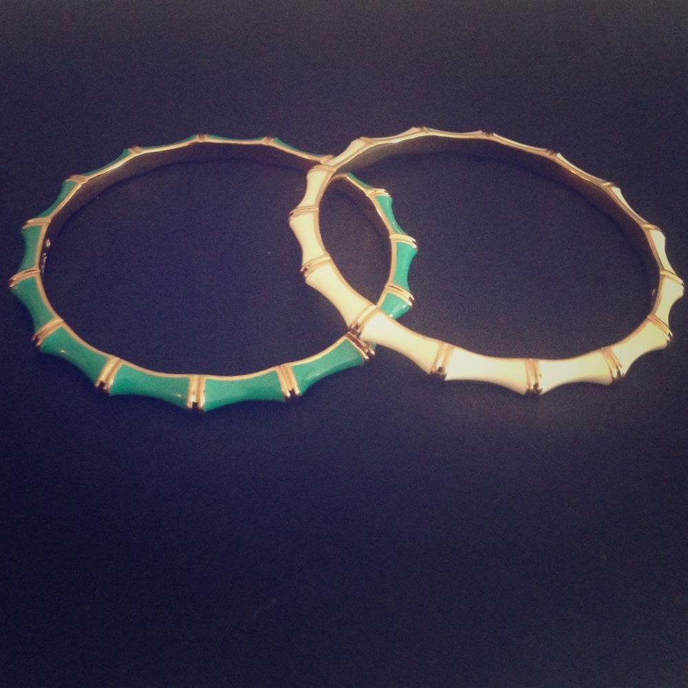 2 Stella & Dot Bangles - Bamboo Design